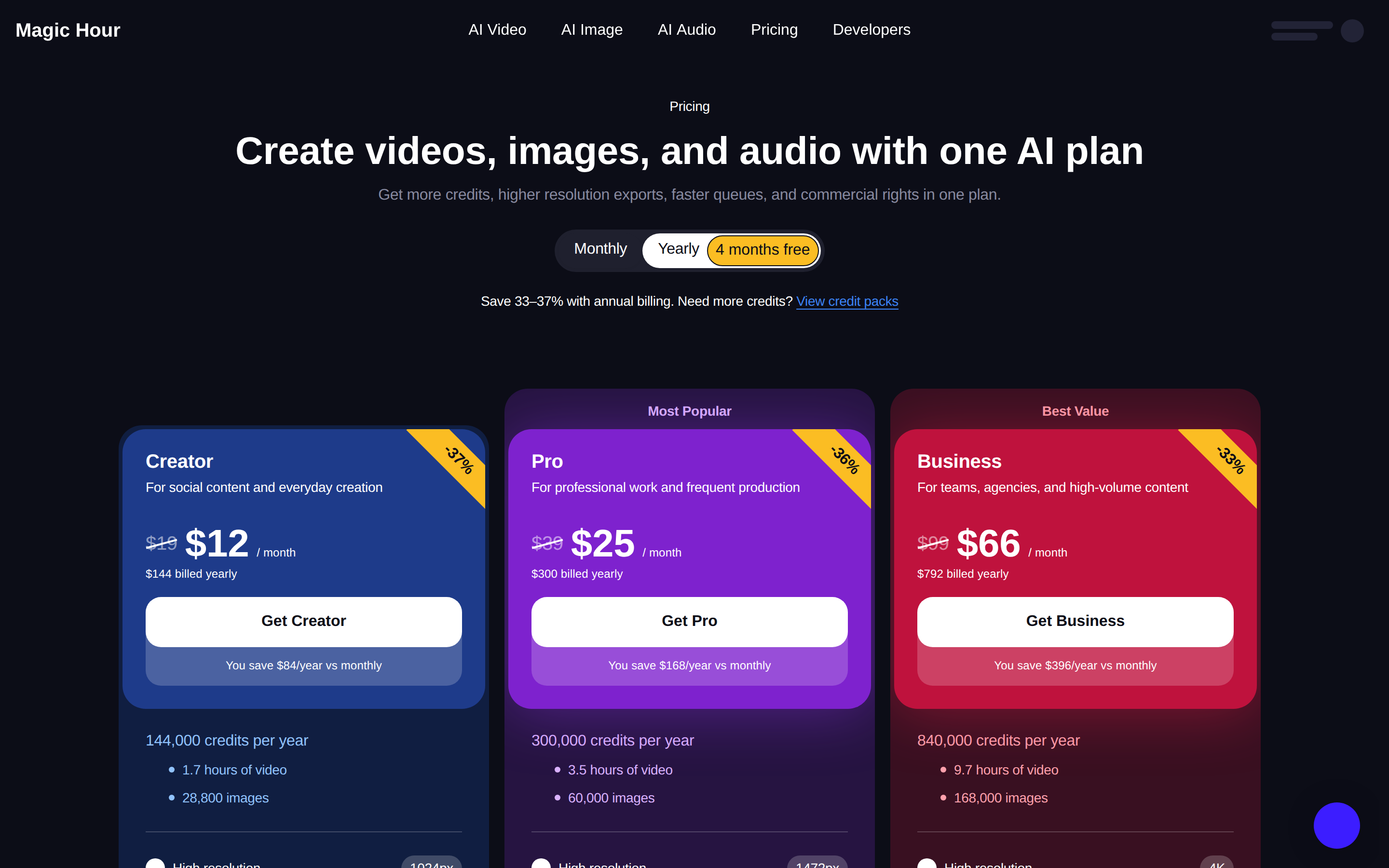 Magic Hour — pricing