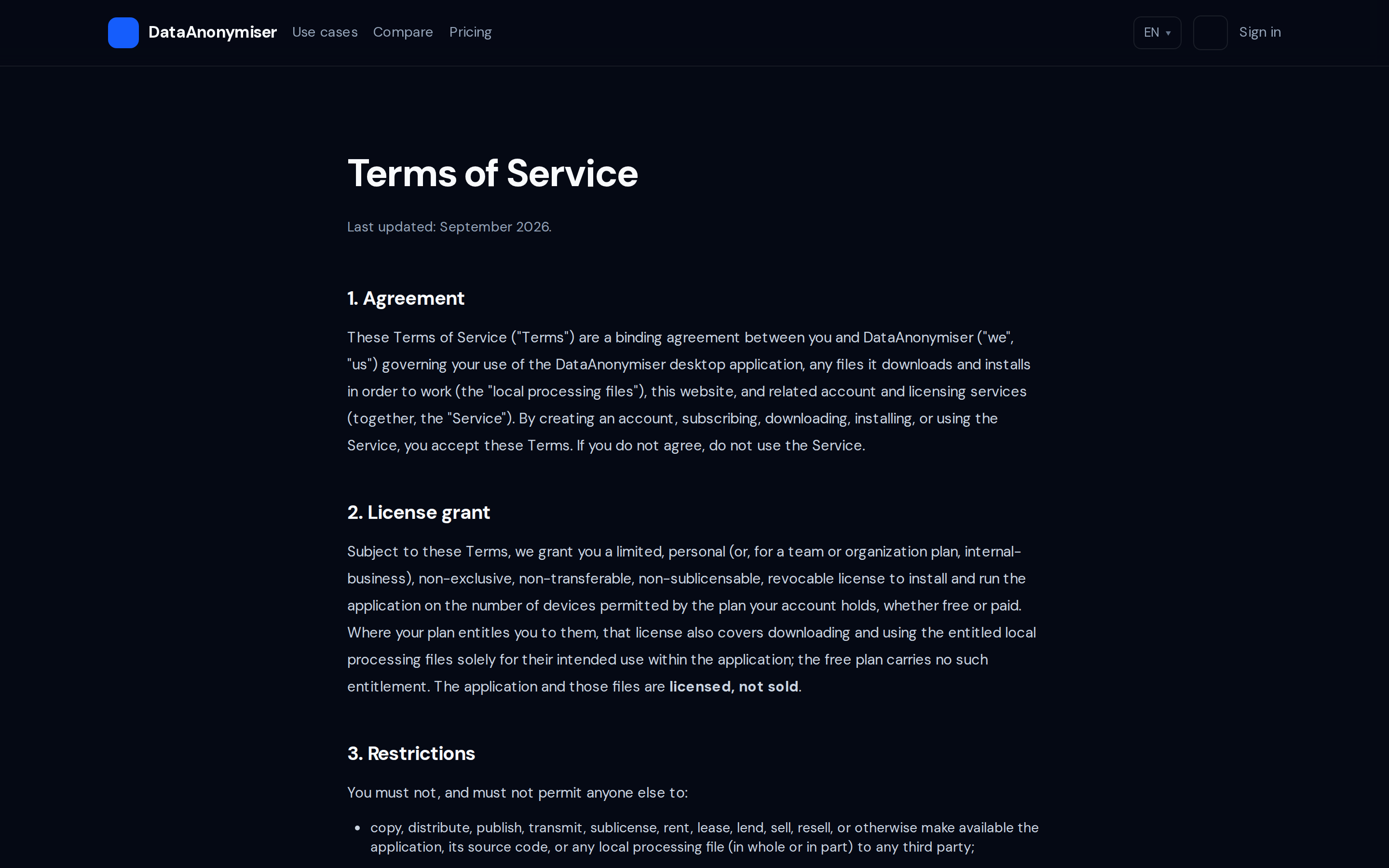 DataAnonymiser — docs