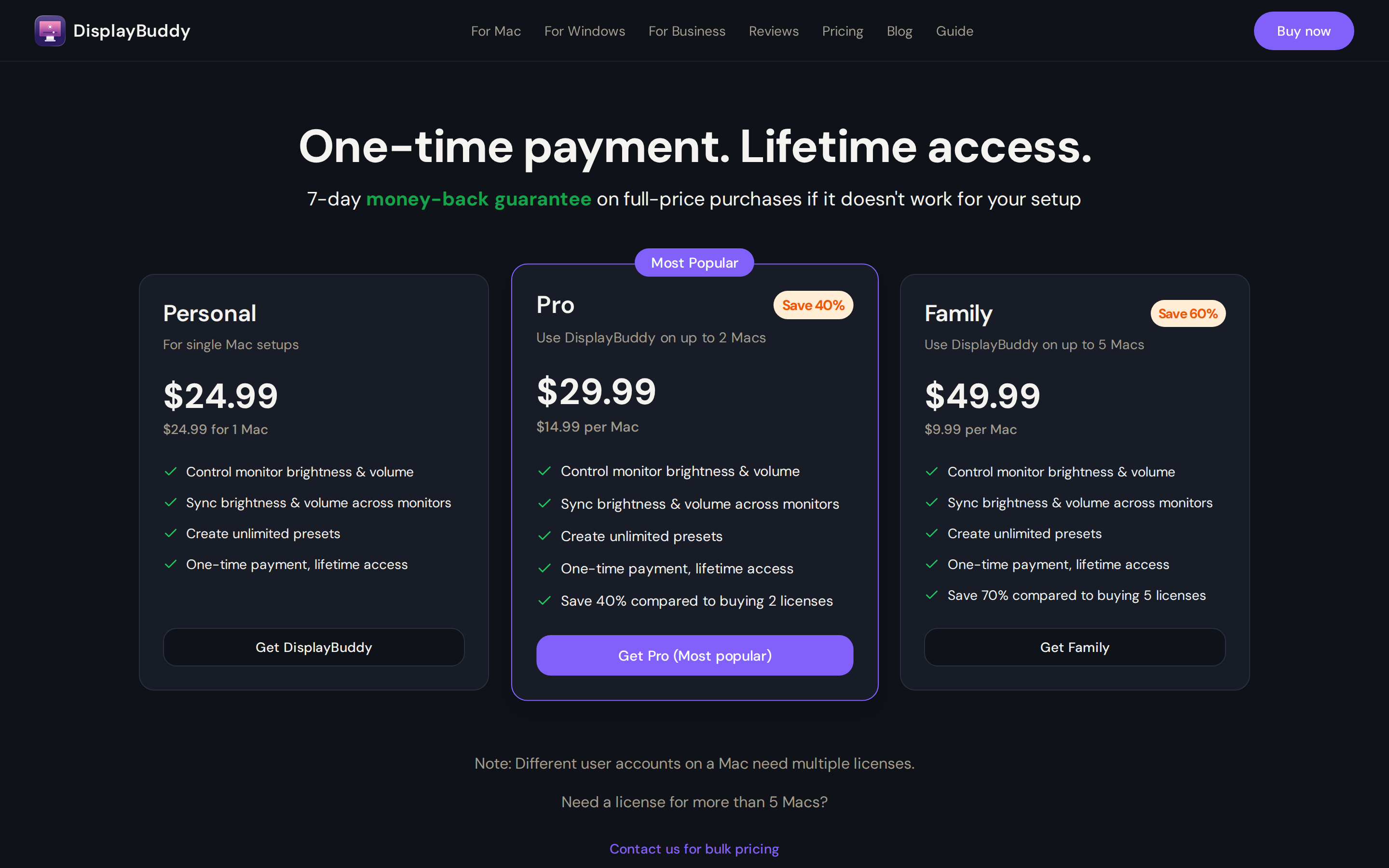 DisplayBuddy — pricing