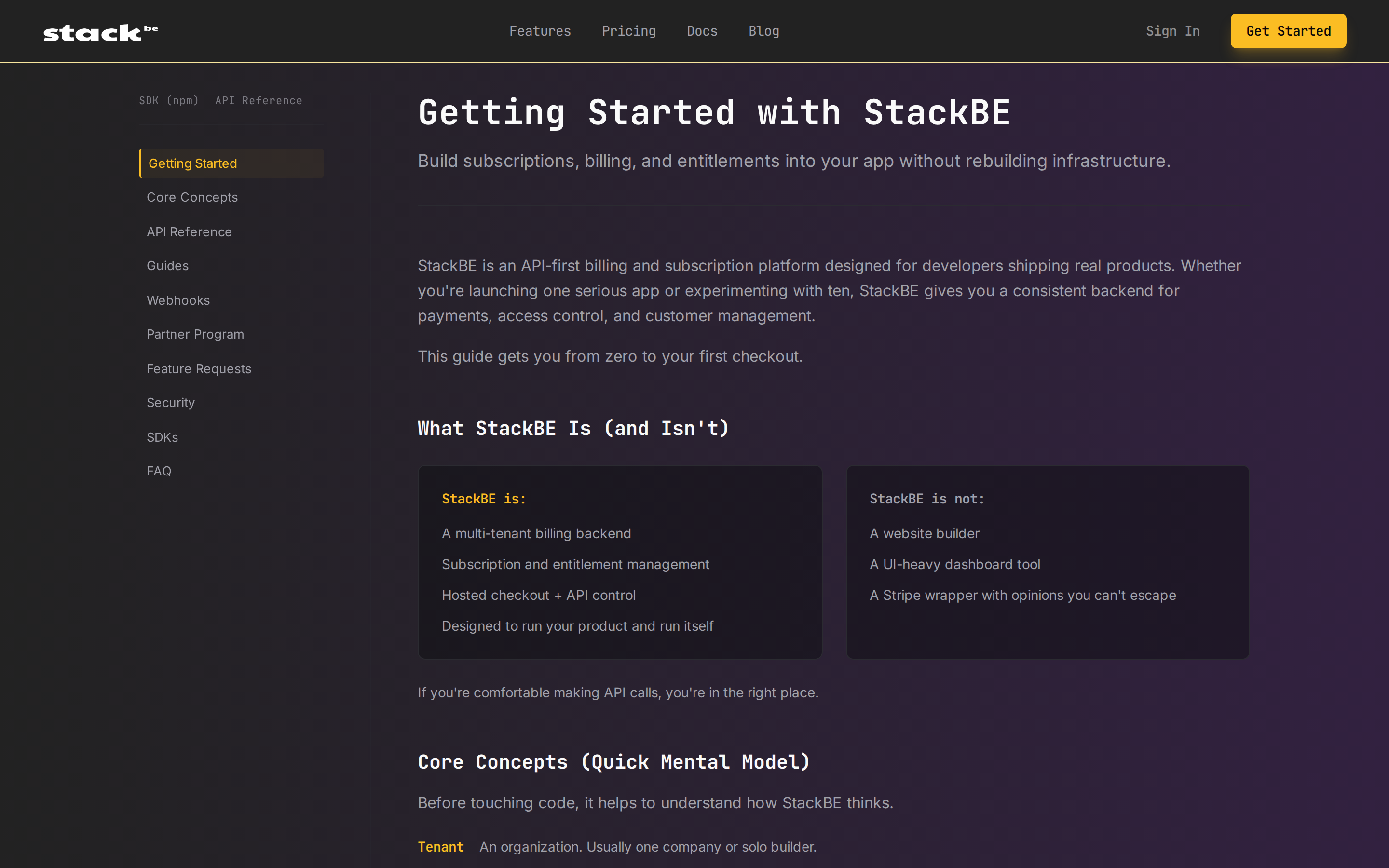 StackBE — docs
