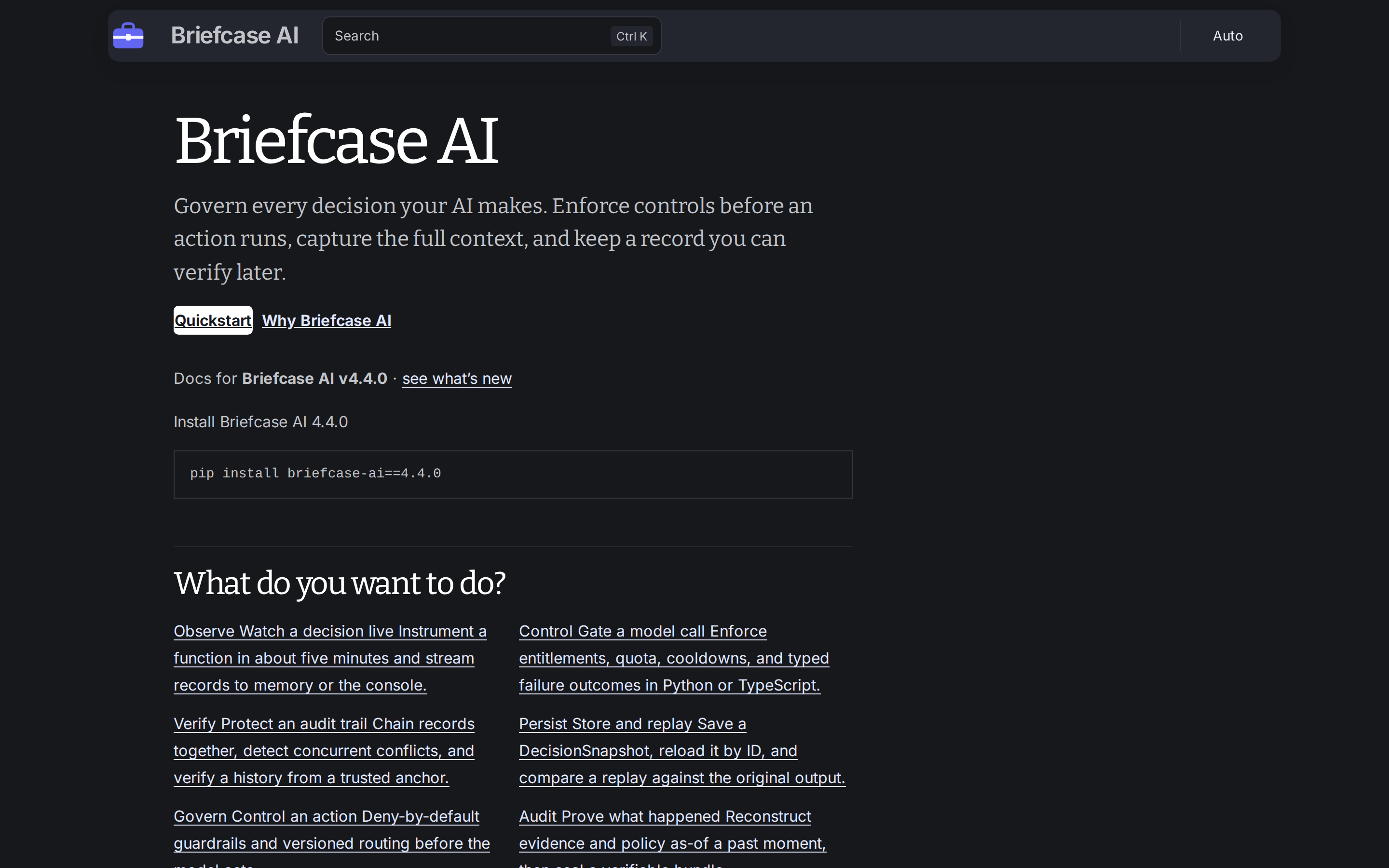Briefcase AI — docs