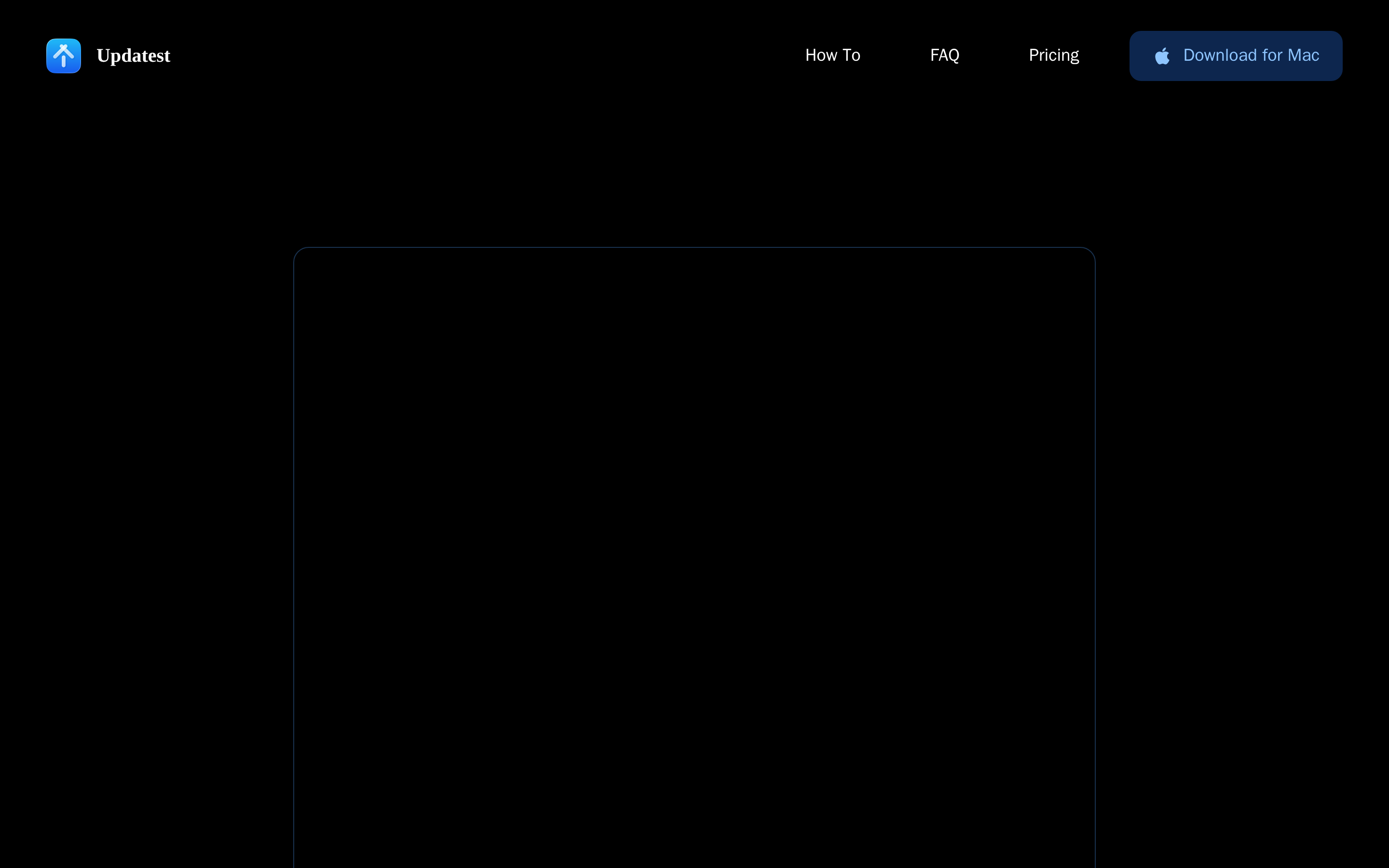 Updatest — changelog