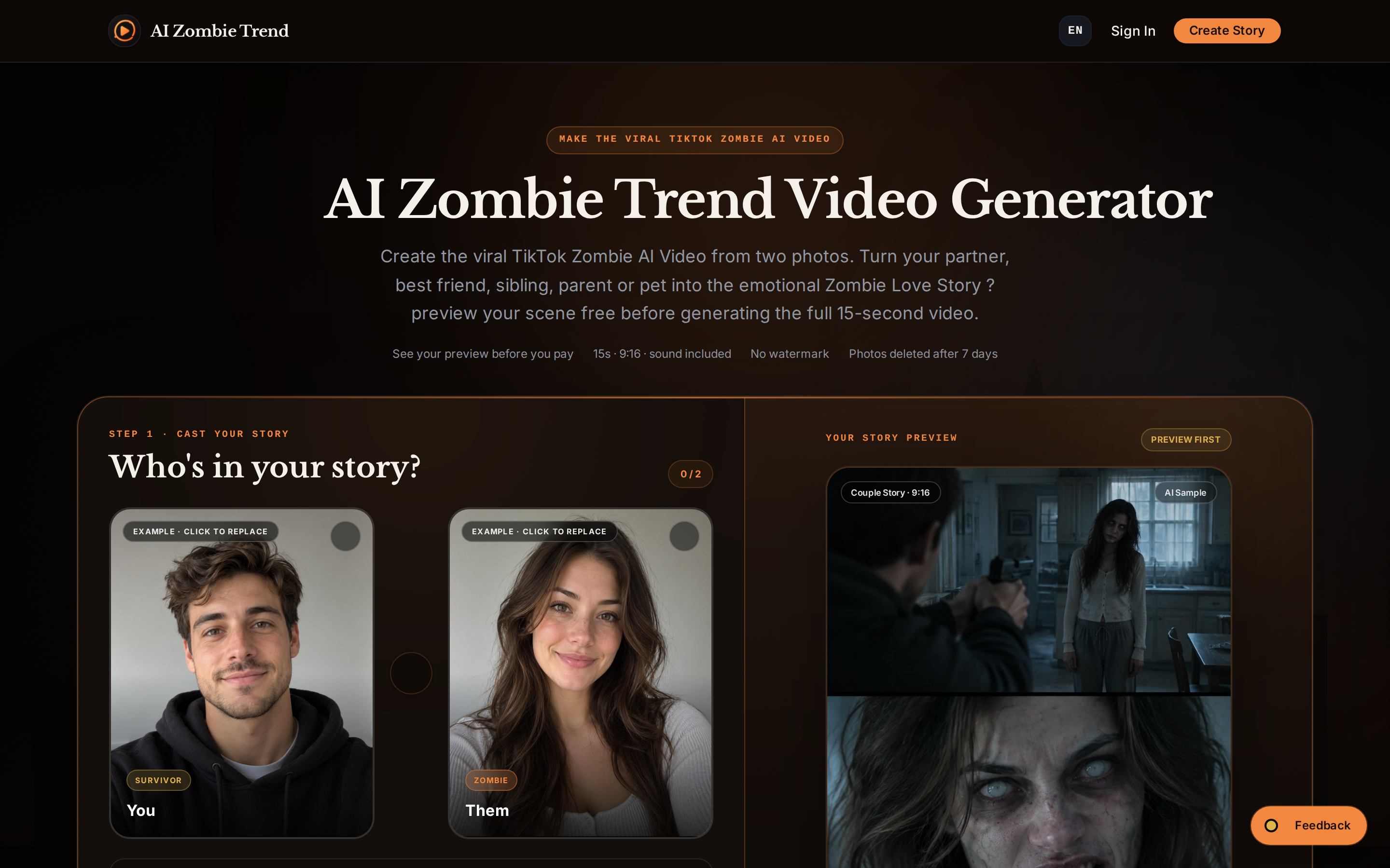 AI Zombie Trend Video Generator — hero