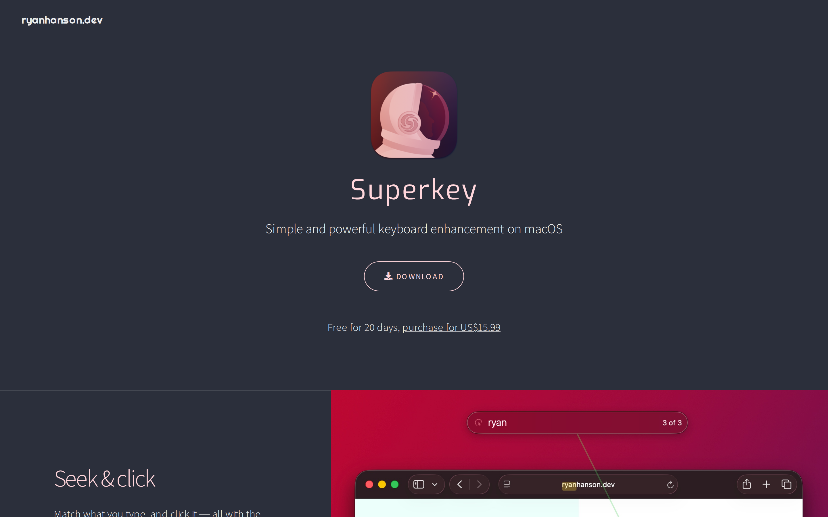 Superkey — hero