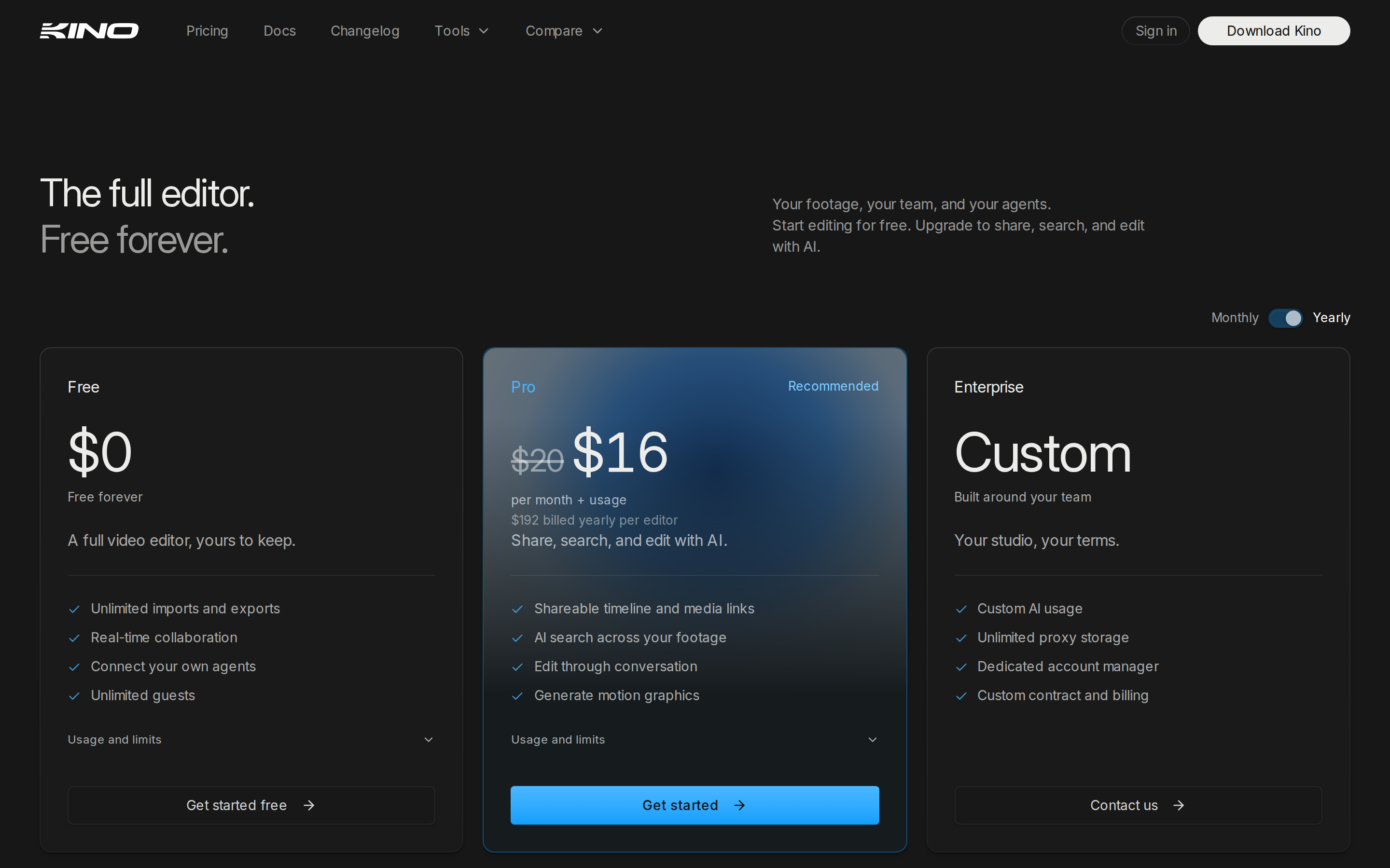 Kino Transcode — pricing