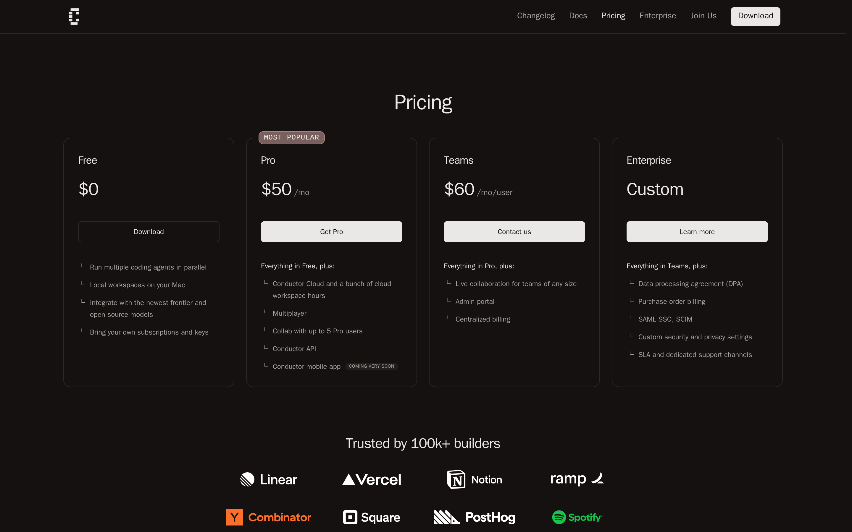 Conductor — pricing
