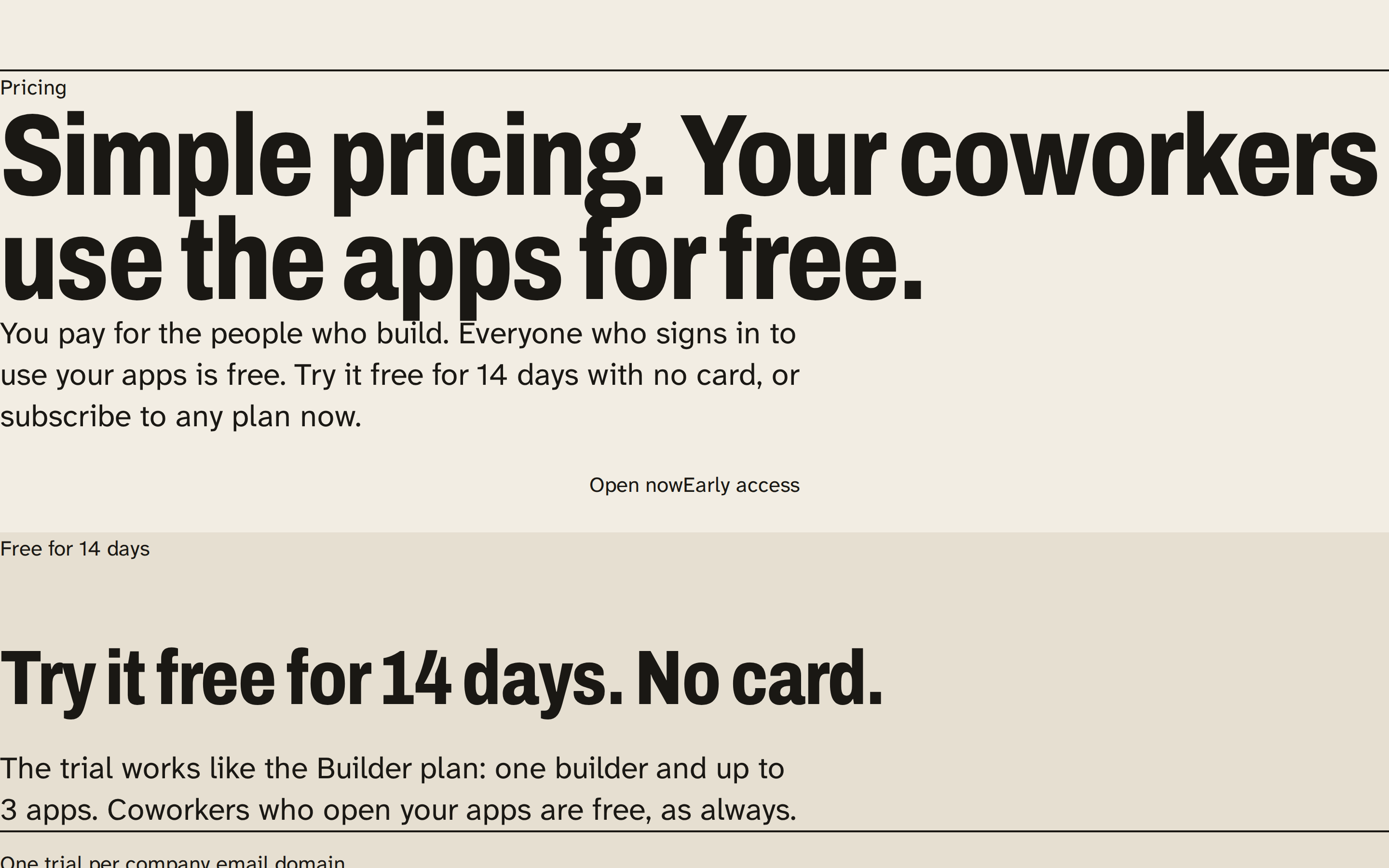TeamOnly — pricing