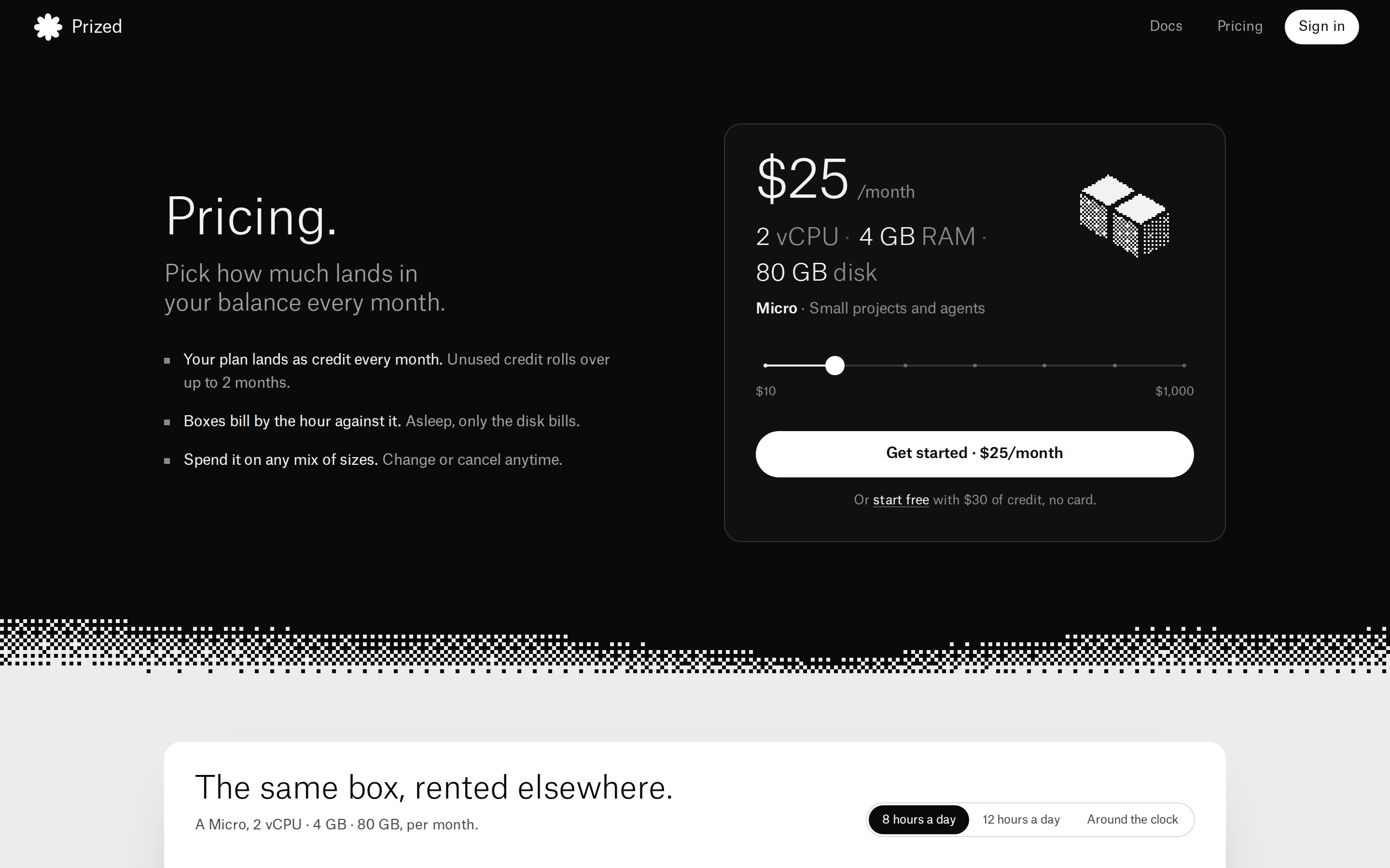 Prized — pricing