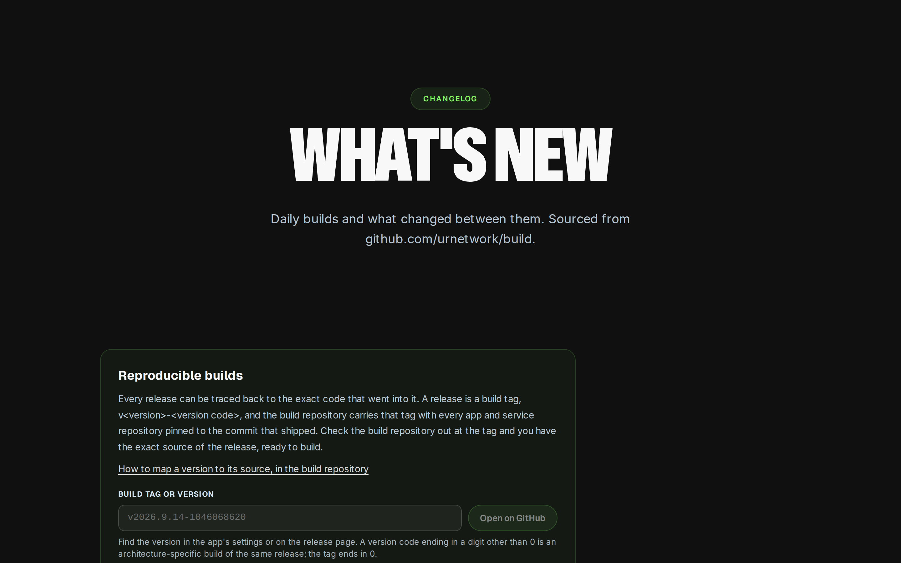 URnetwork — changelog