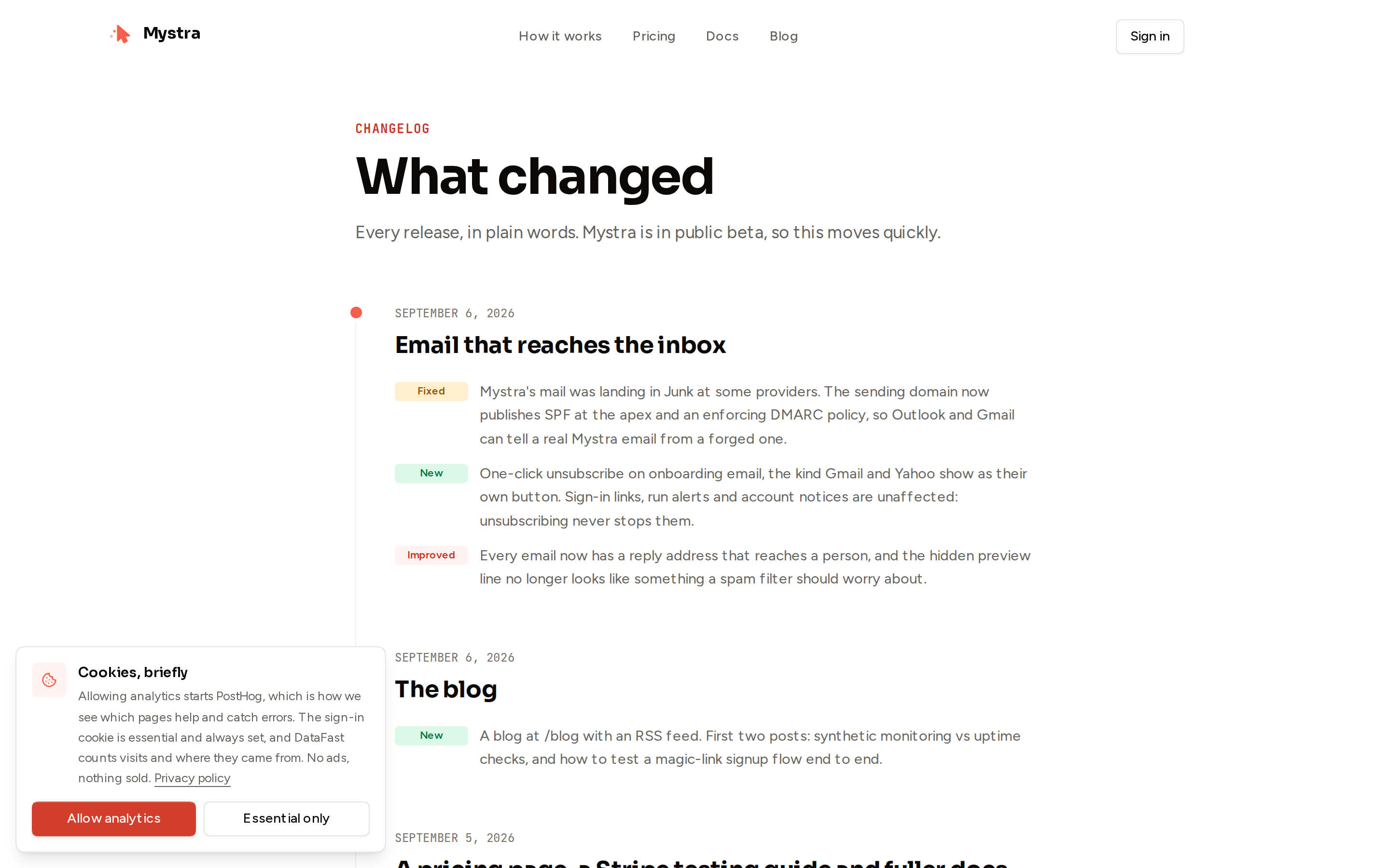 Mystra — changelog