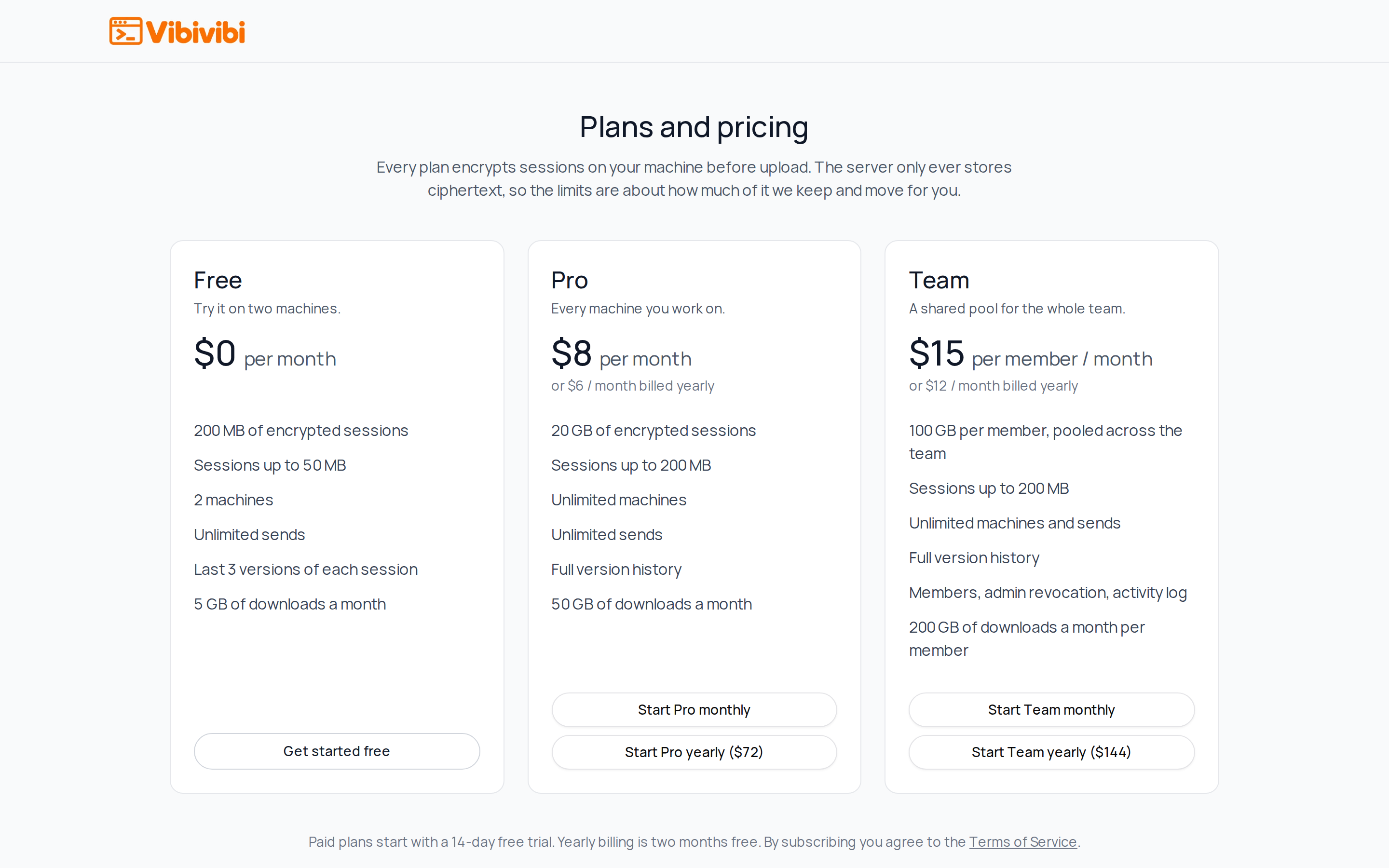 vibivibi — pricing