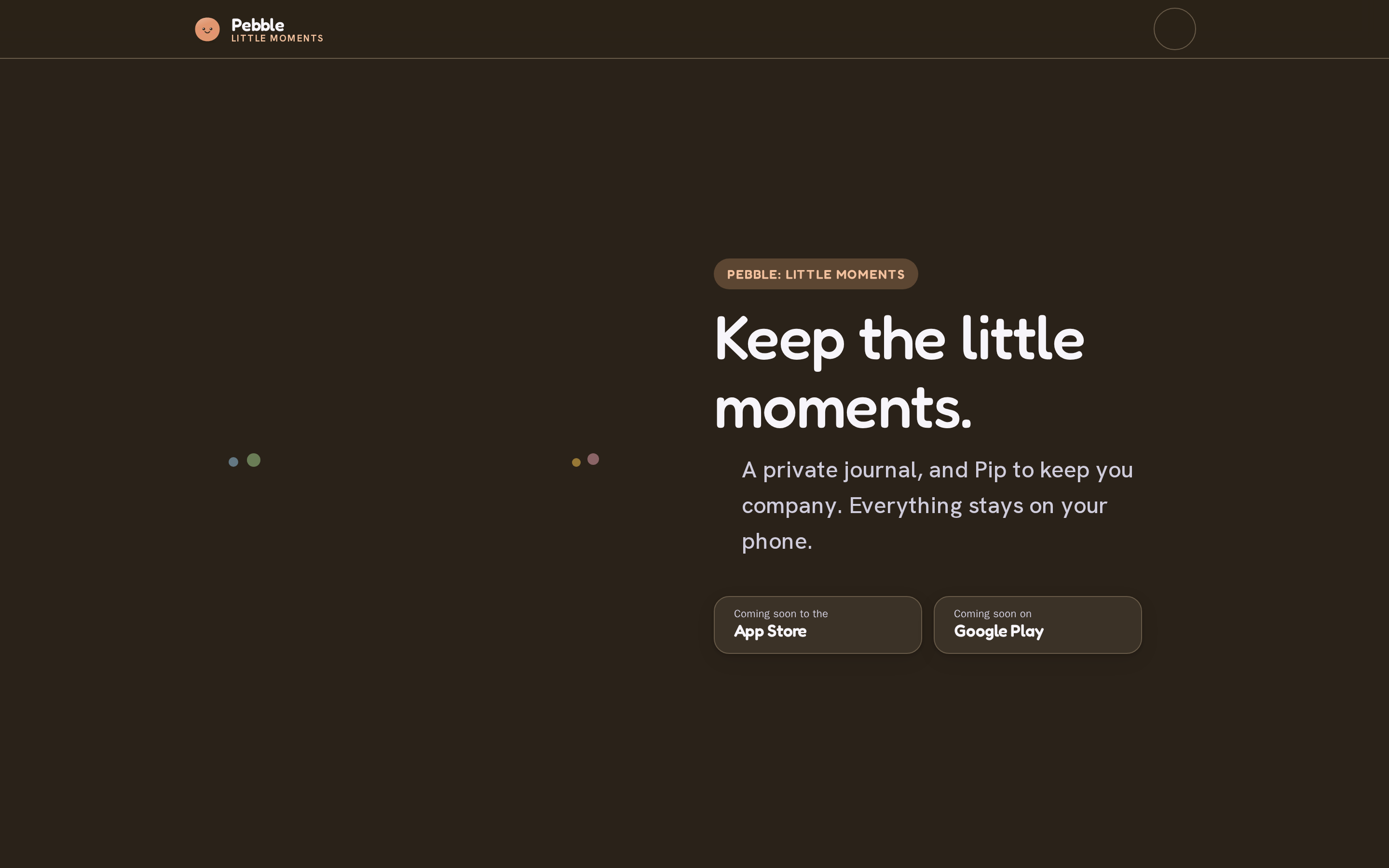 Pebble: Little Moments — hero