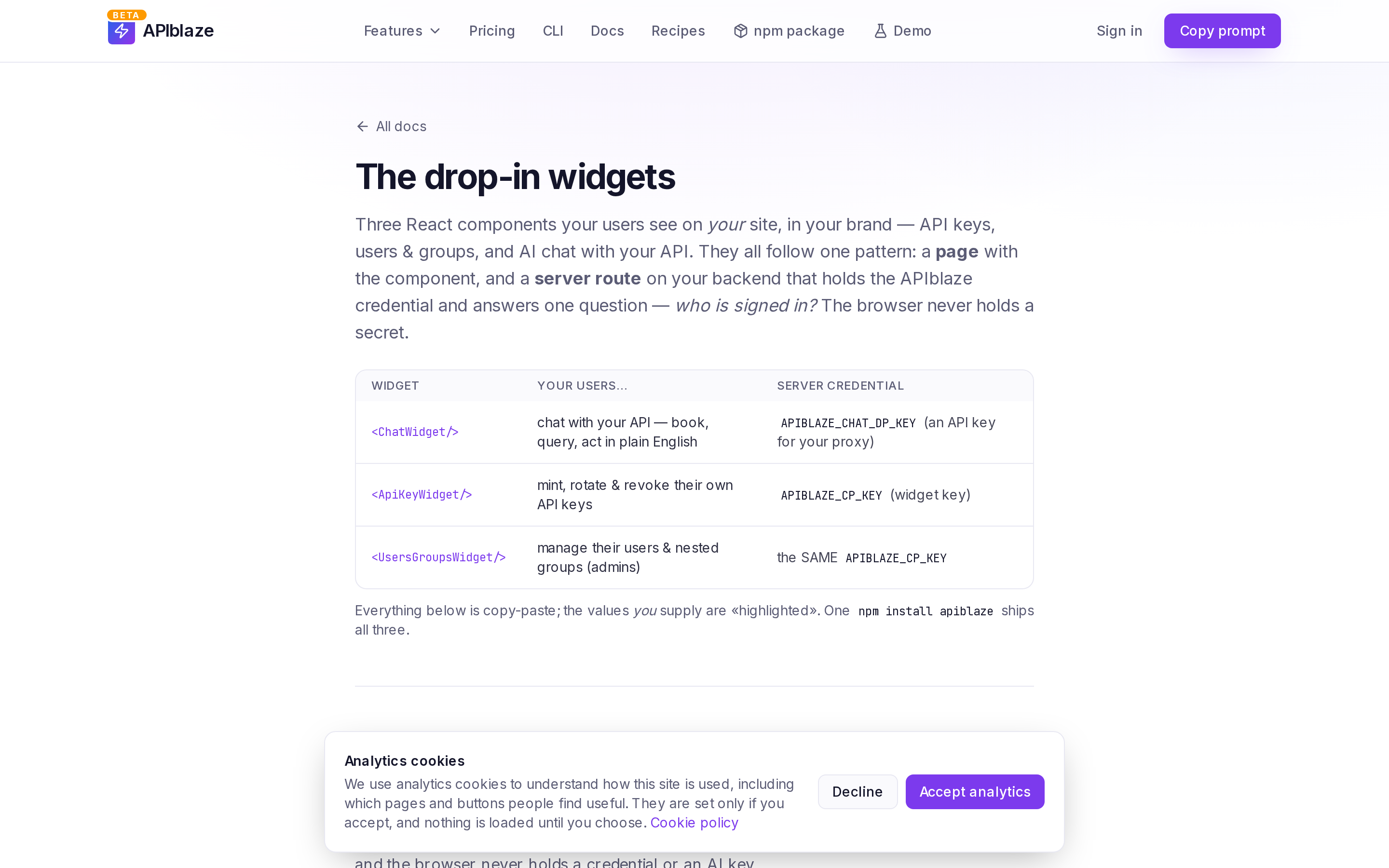 APIblaze — docs