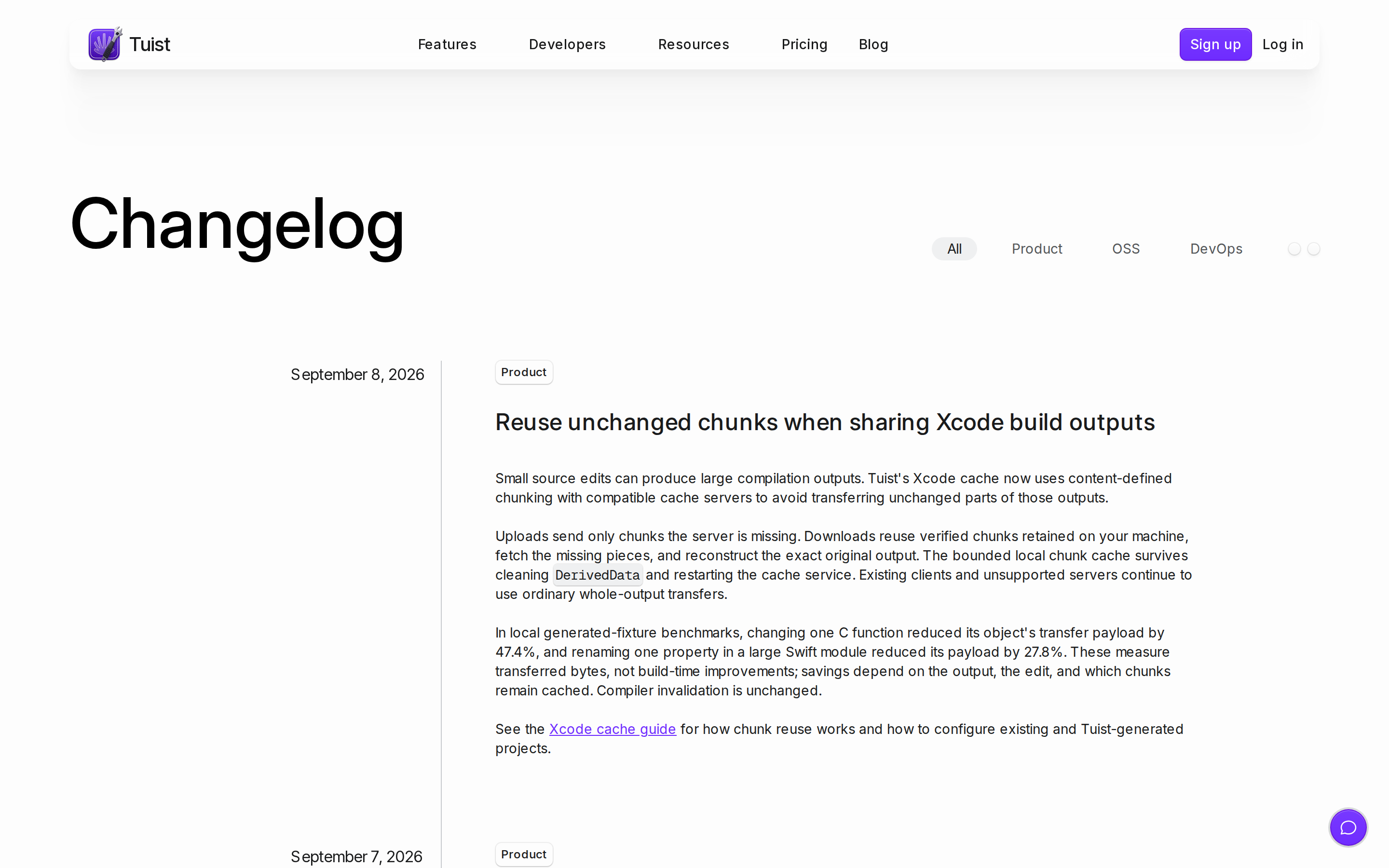 Tuist — changelog