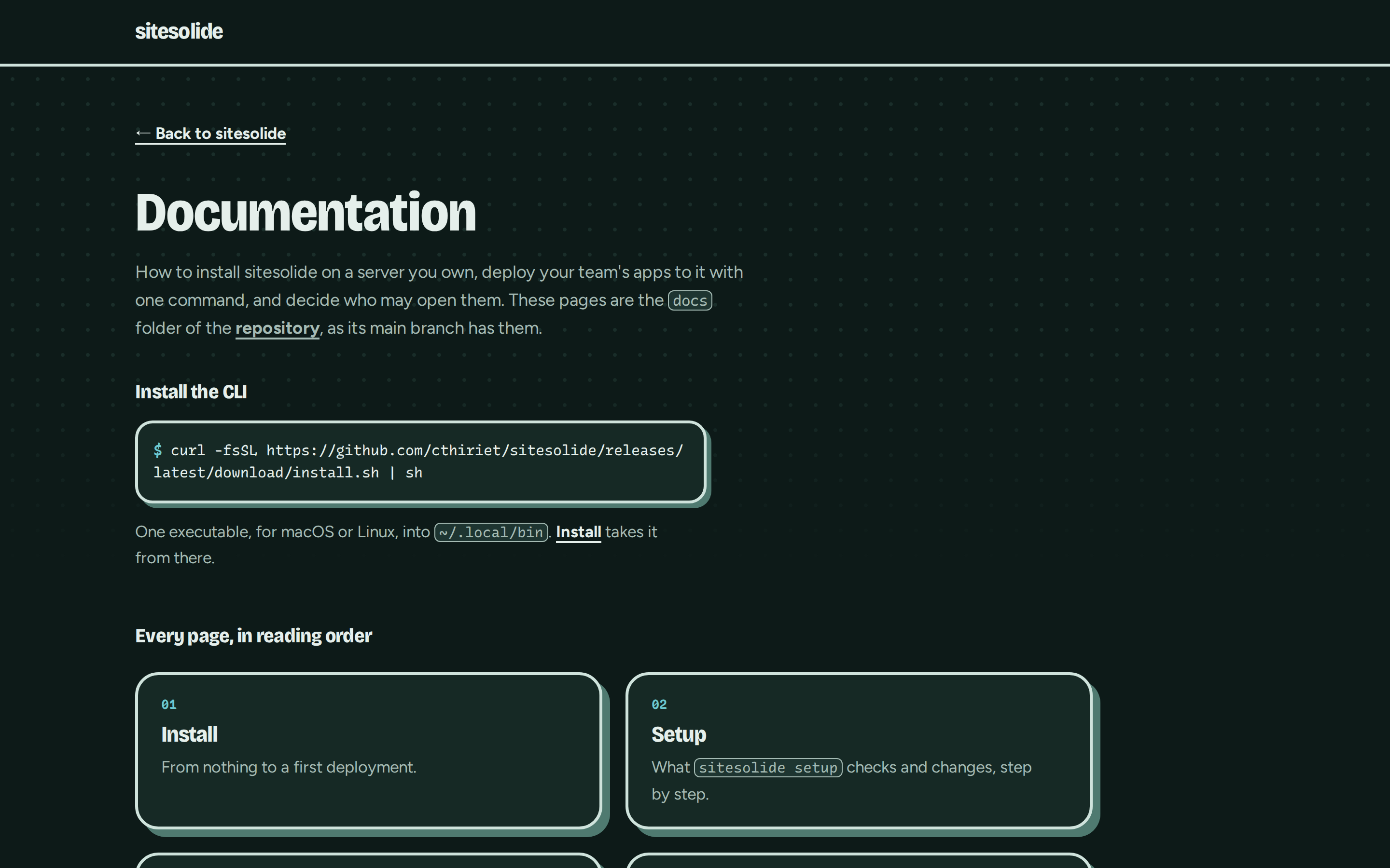 sitesolide — docs