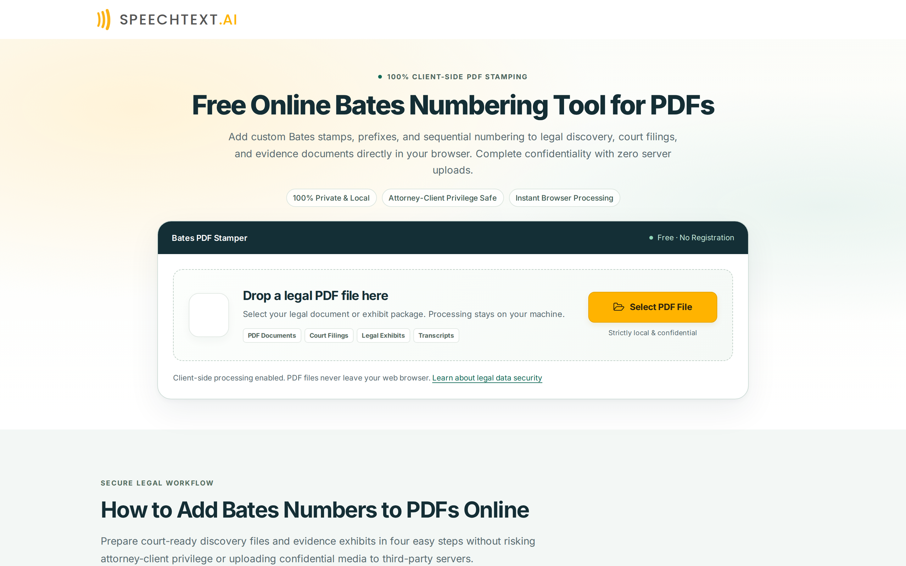 Bates PDF Stamper — hero