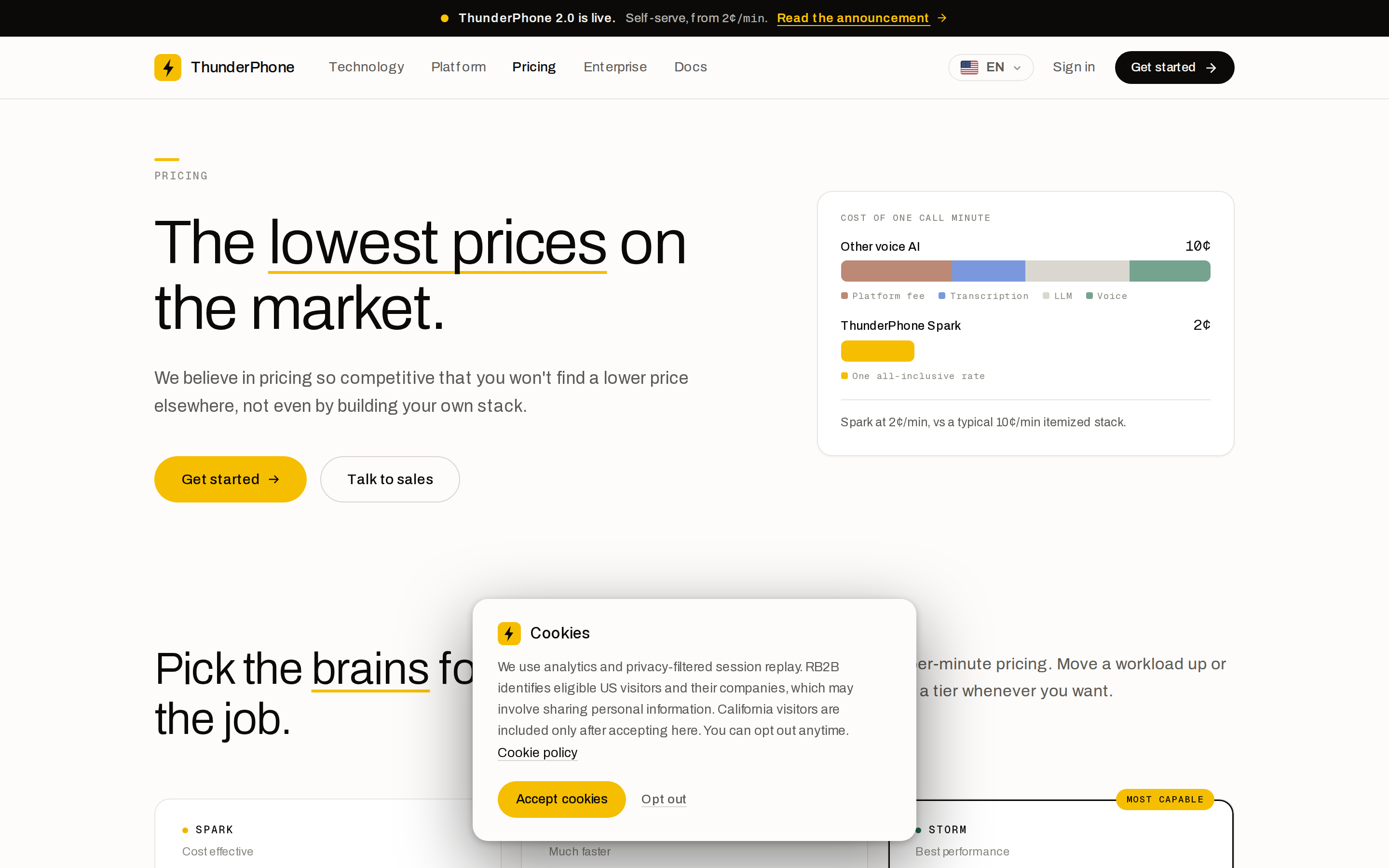 ThunderPhone — pricing