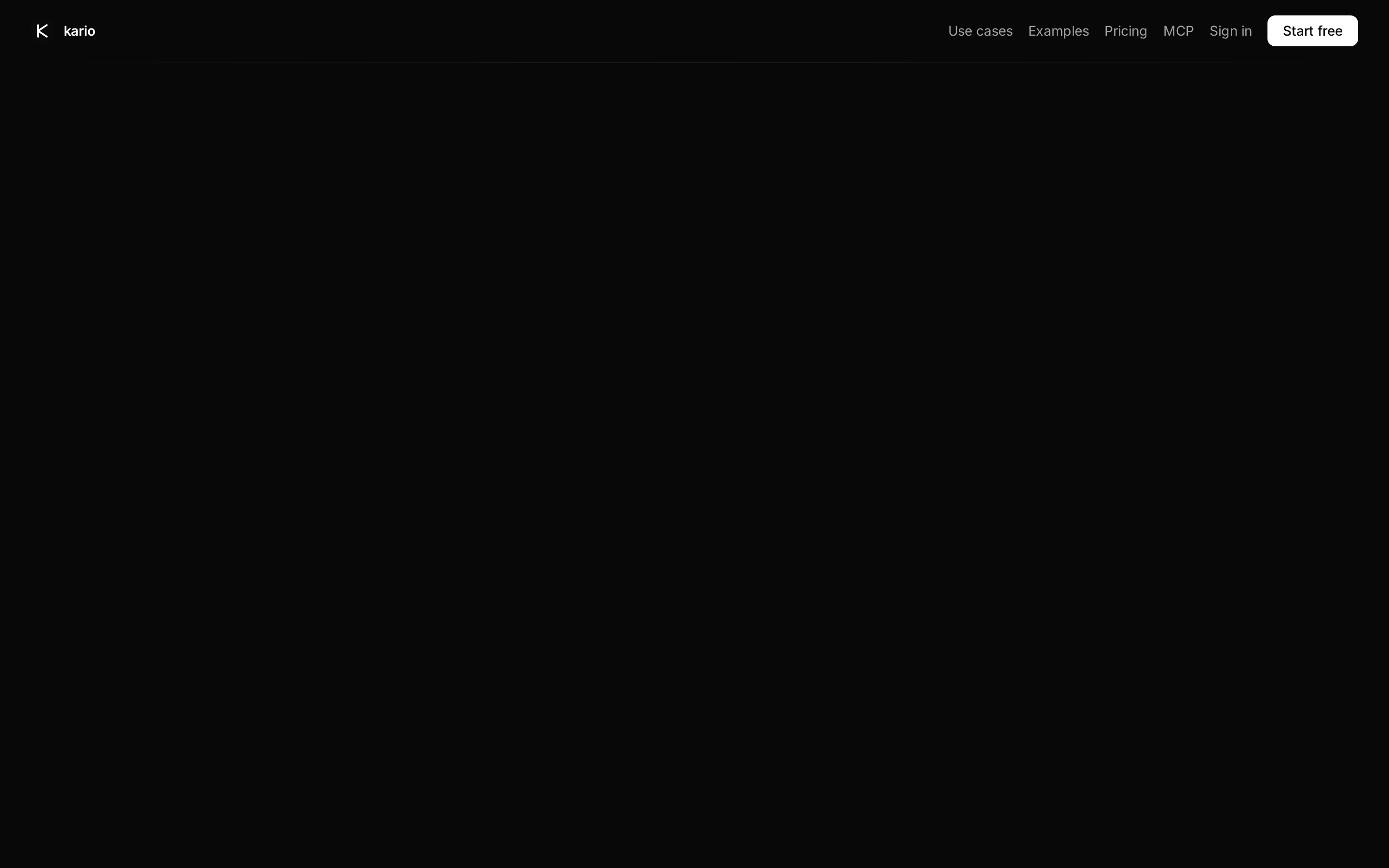 Kario — pricing