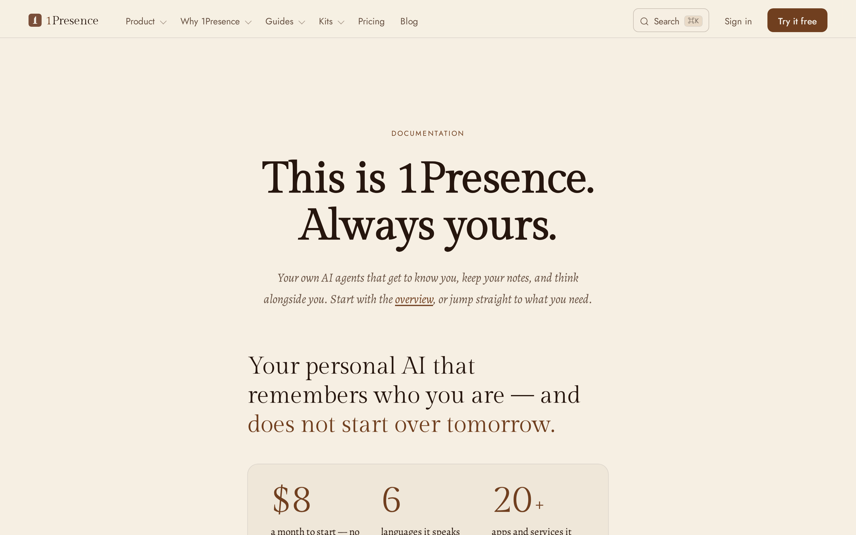 1Presence — docs