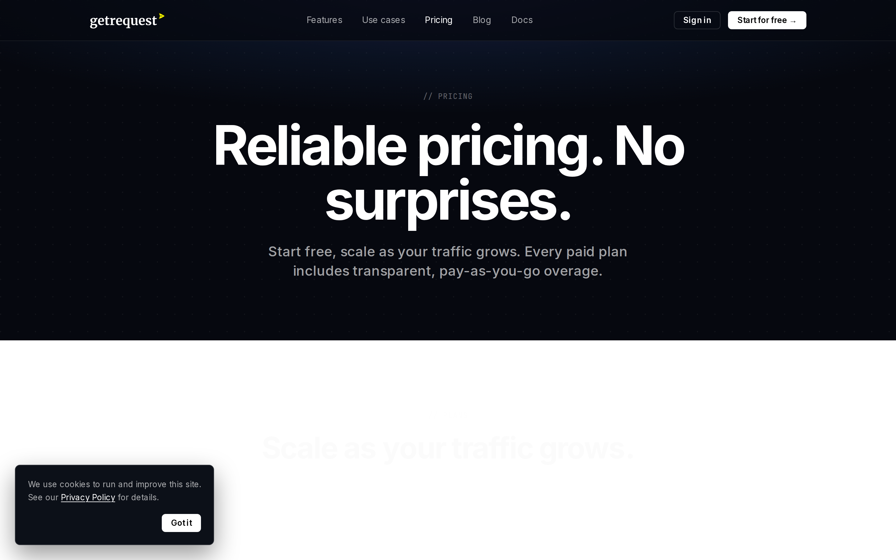 getrequest — pricing