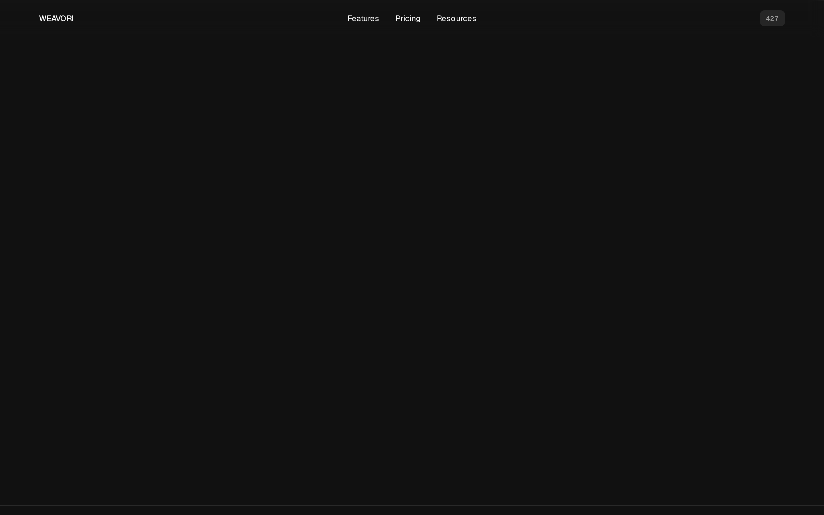 Weavori — pricing