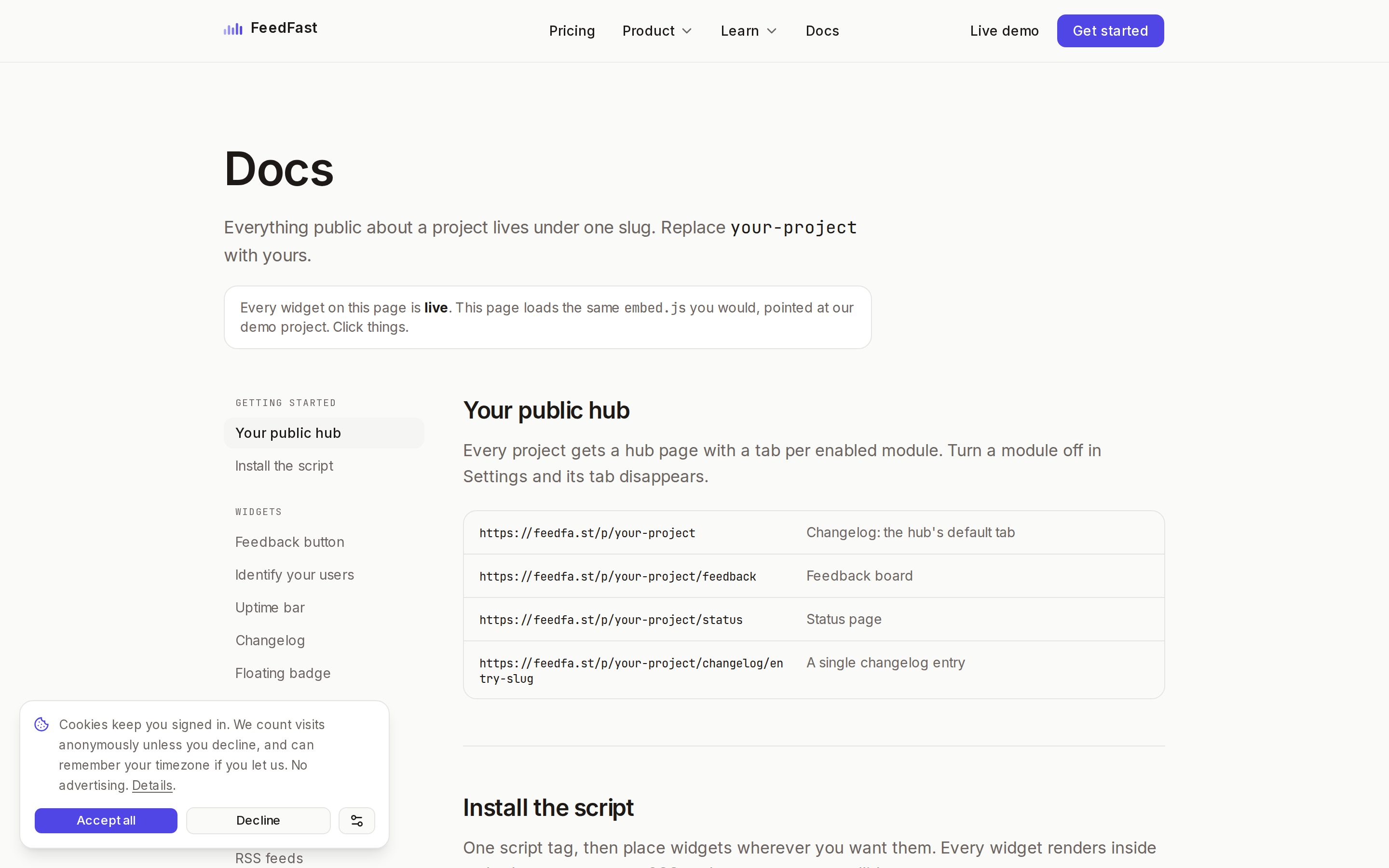 FeedFast — docs