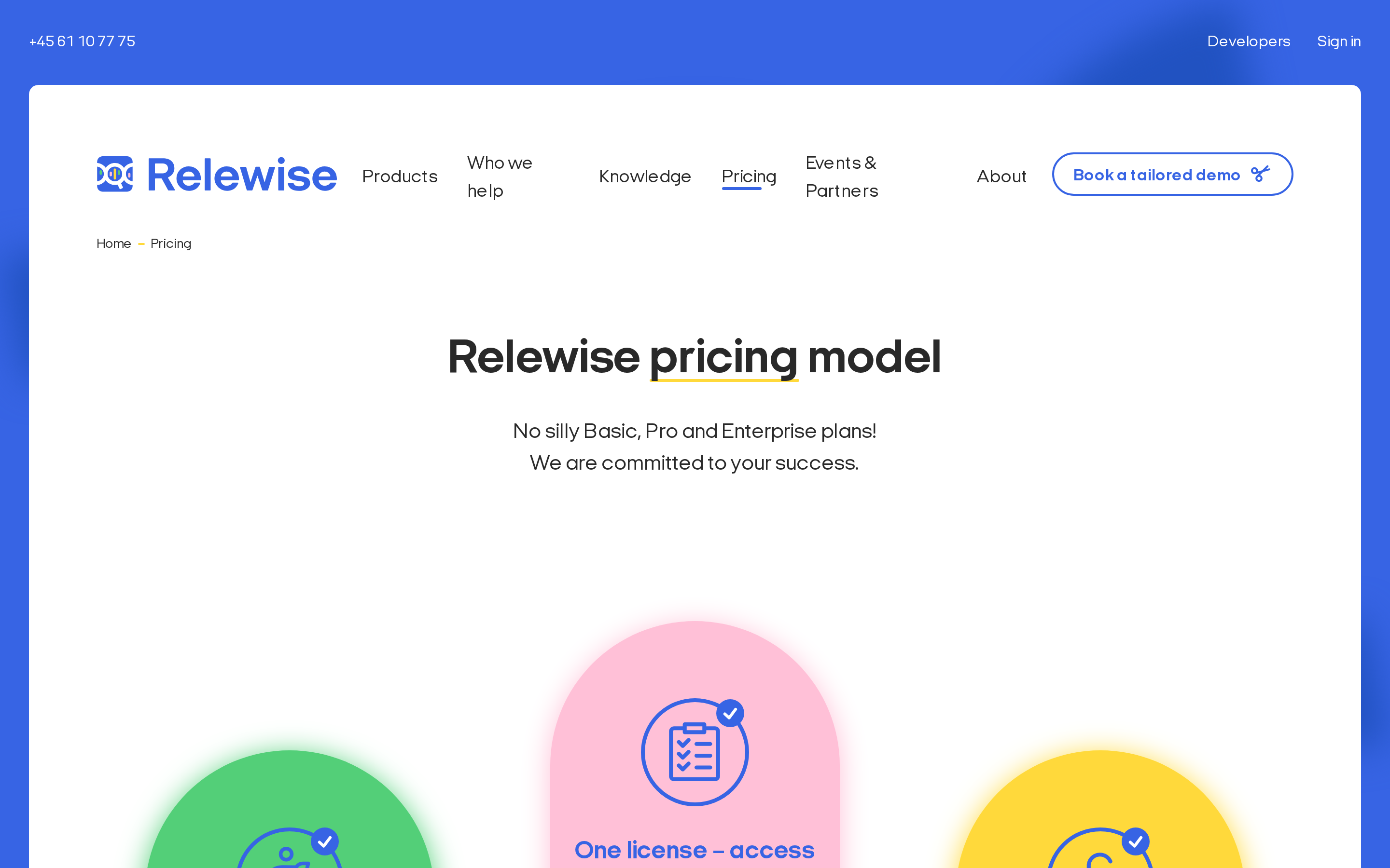 Relewise — pricing