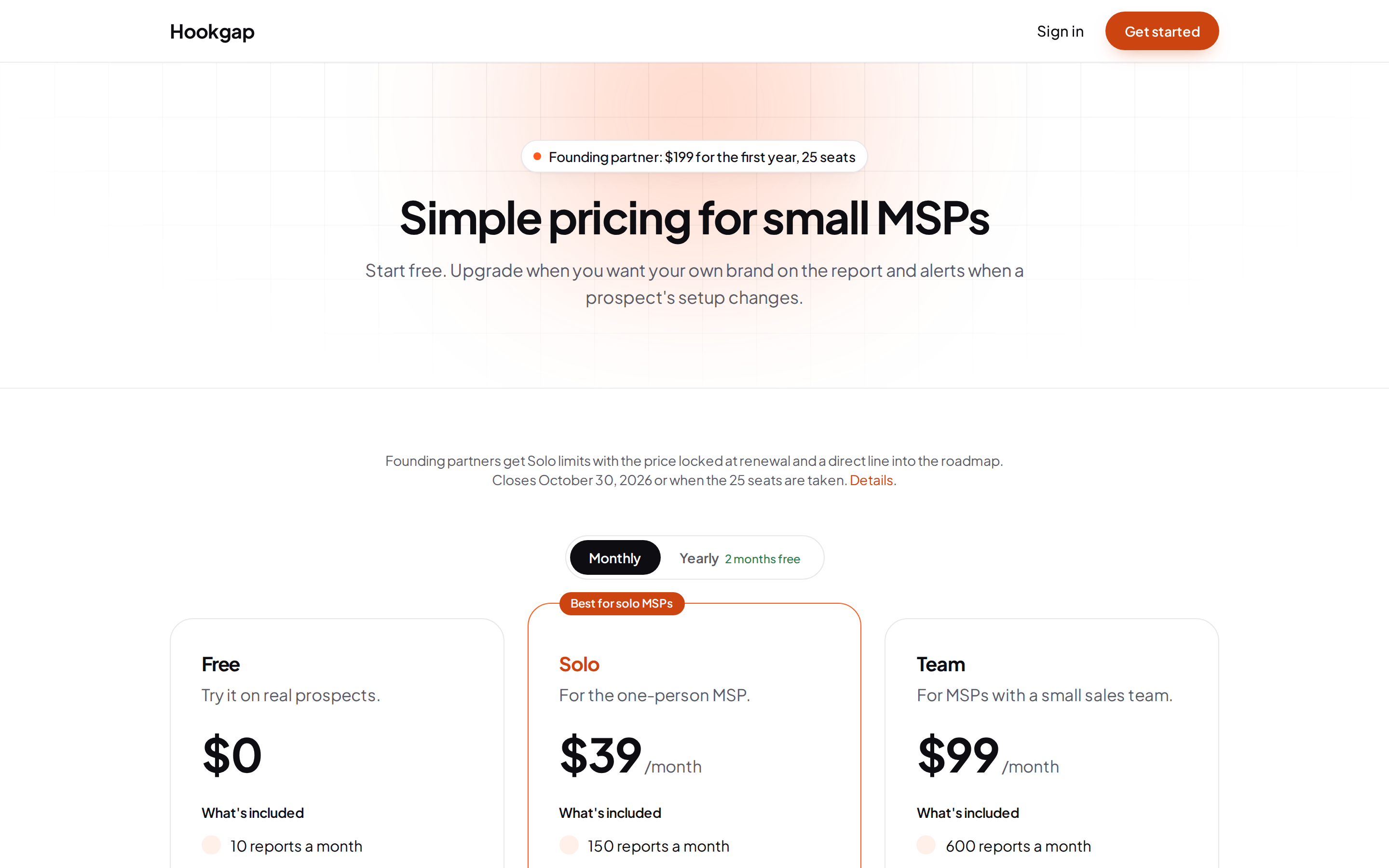 Hookgap — pricing