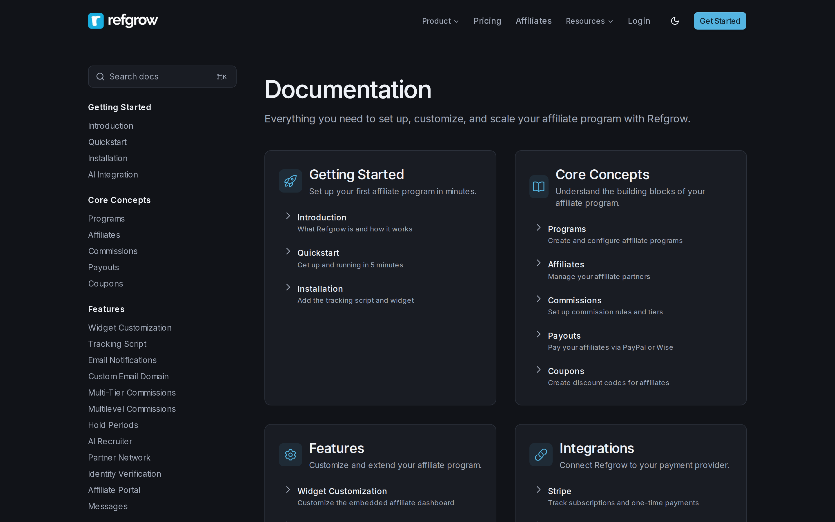 Refgrow CLI — docs