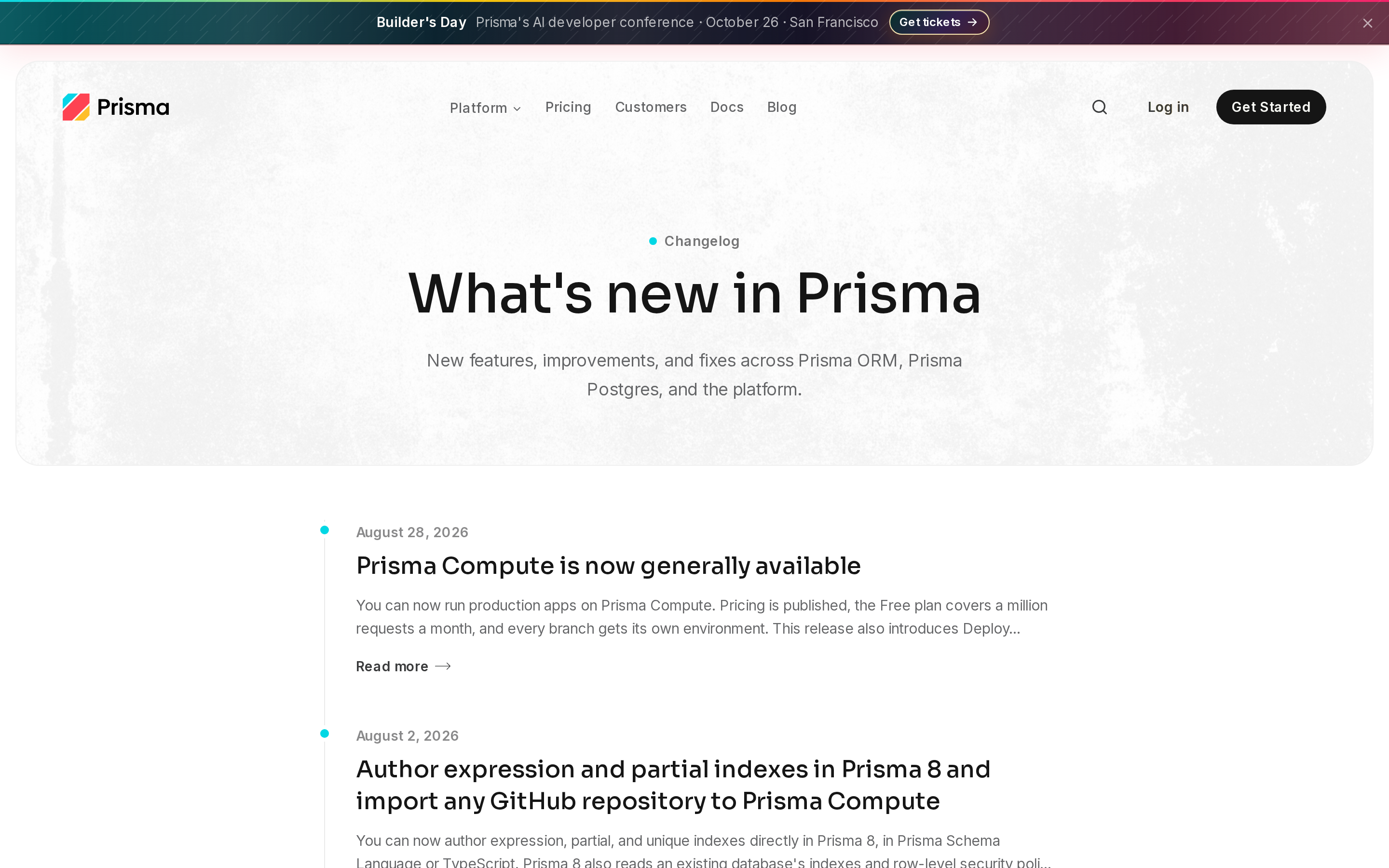 Prisma Studio — changelog