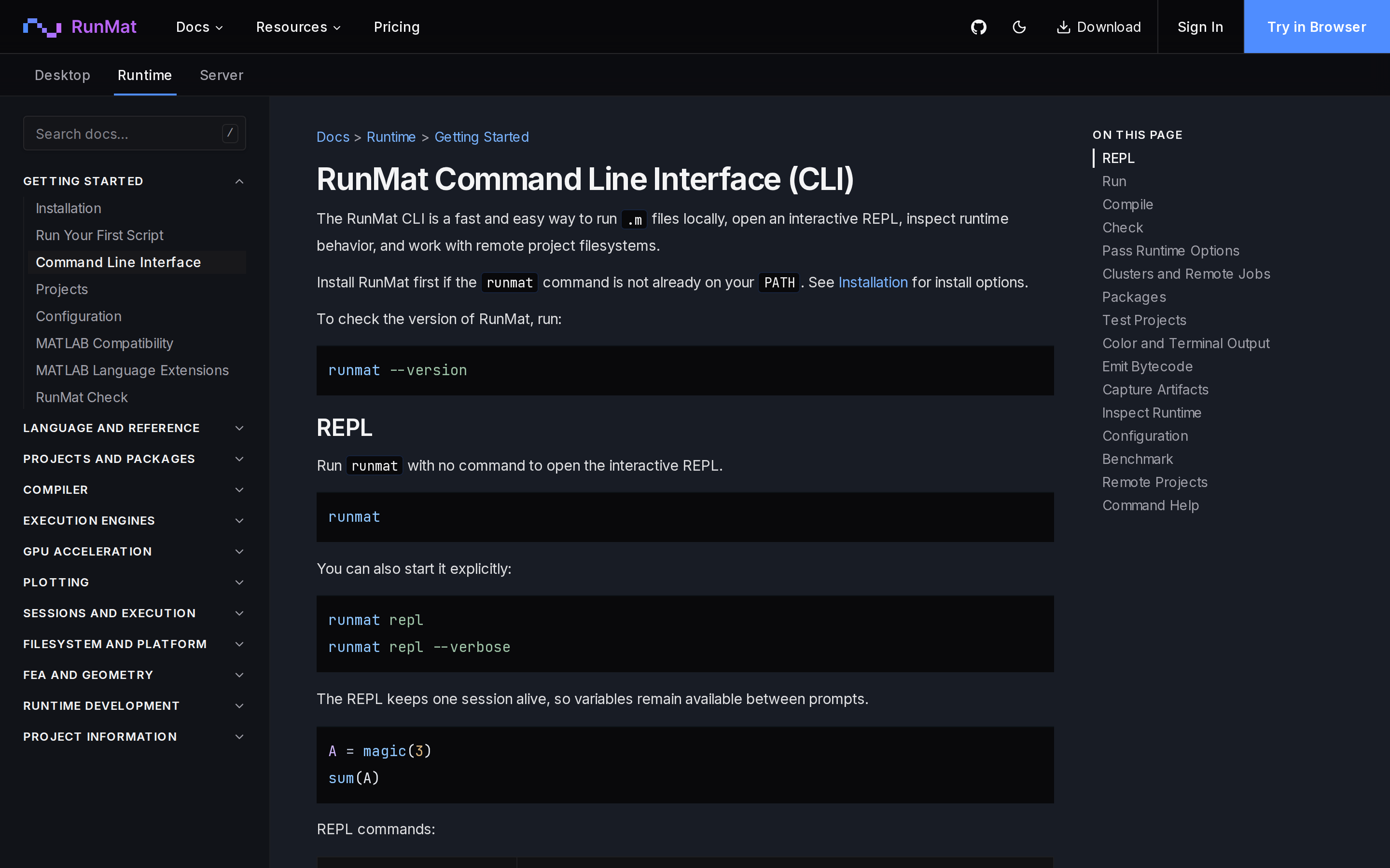RunMat — docs