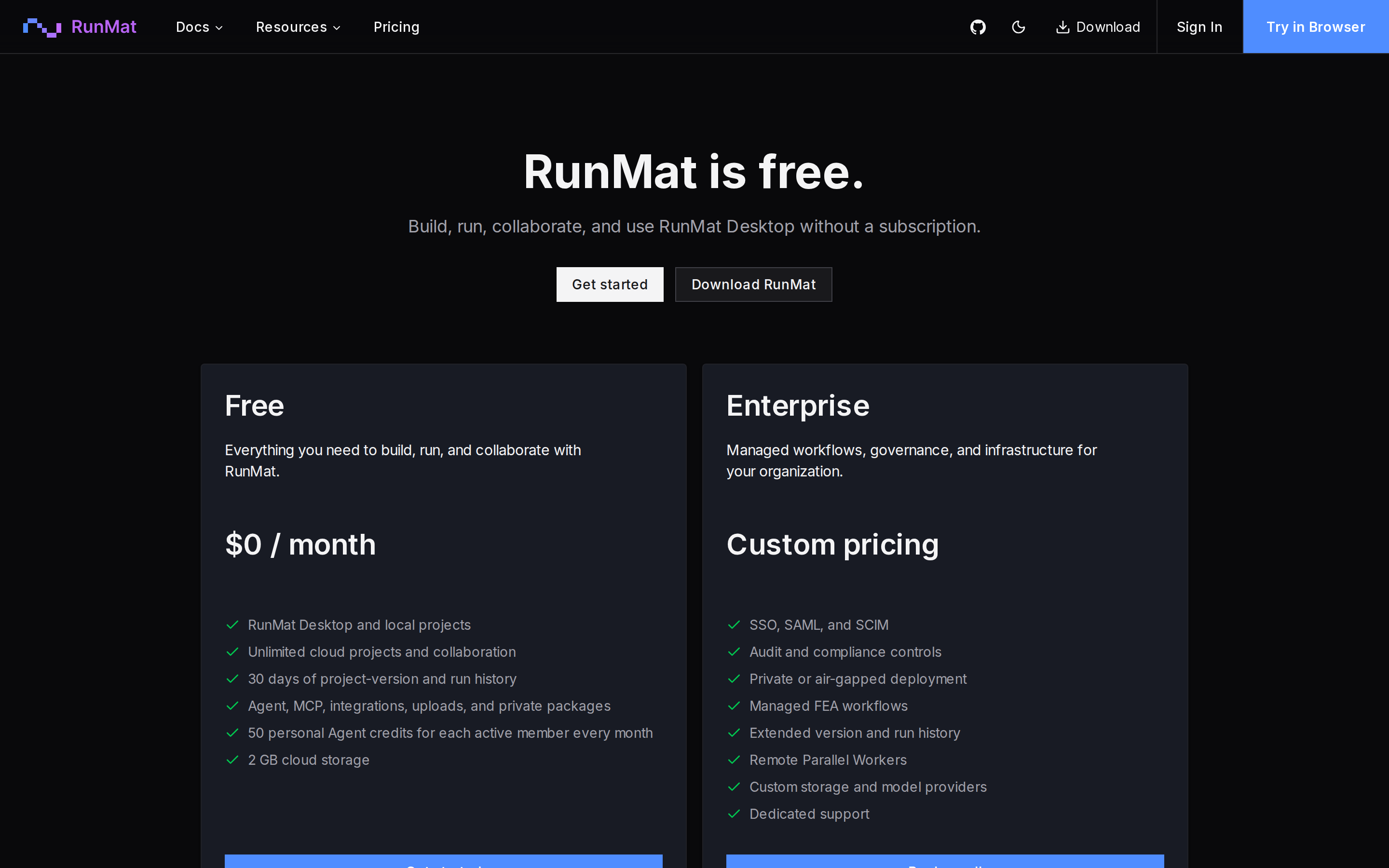 RunMat — pricing