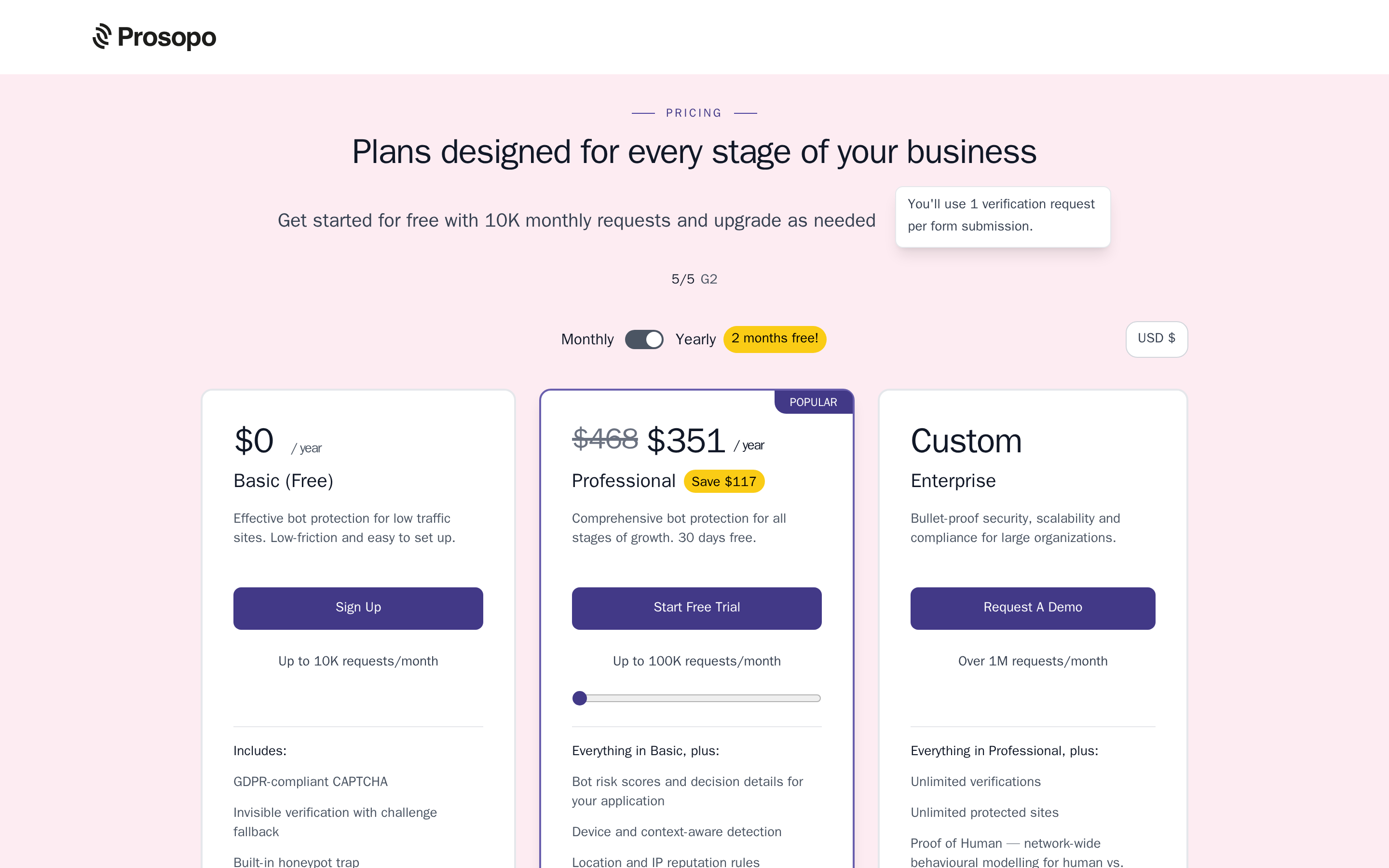 Prosopo — pricing