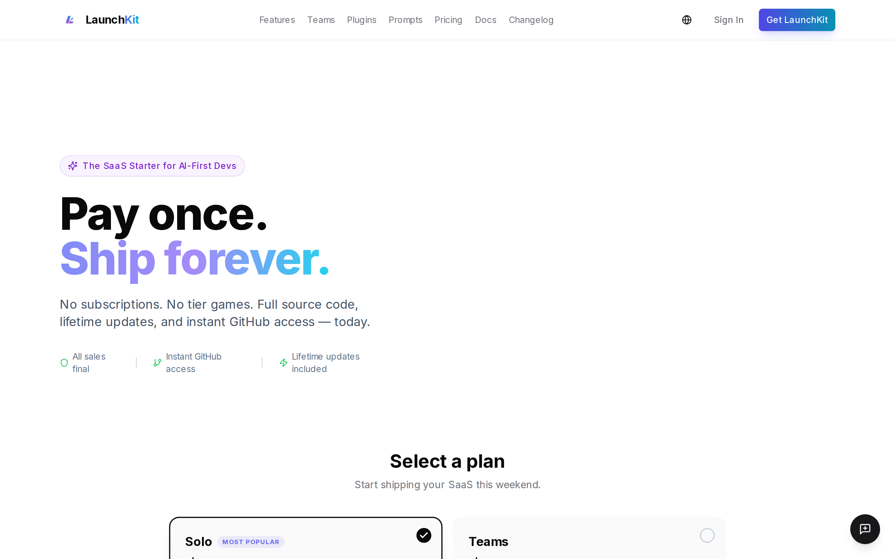 LaunchKit — pricing
