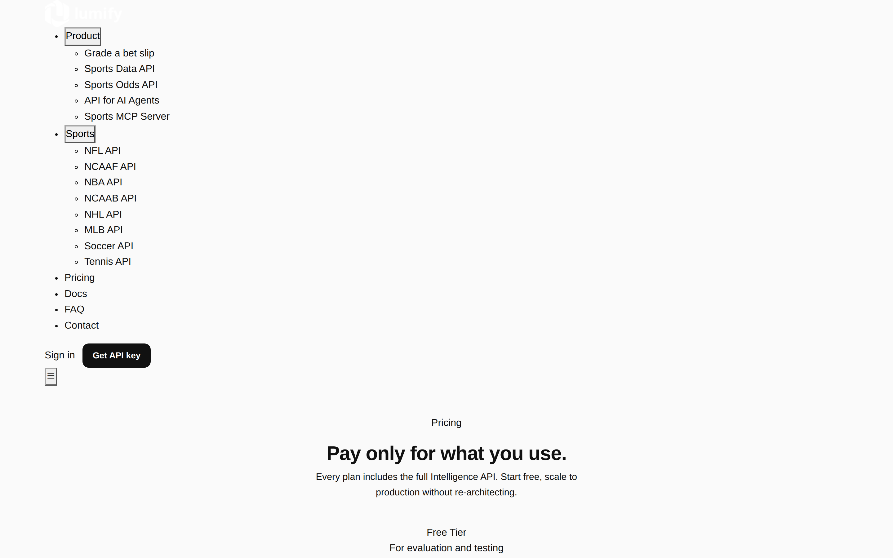 Lumify — pricing